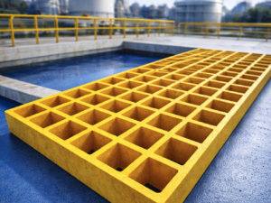 FRP gratings for industrial flooring and corrosion-resistant platforms