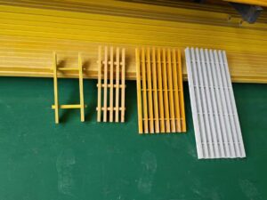Range of pultruded FRP structural shapes - angle channel tube beam