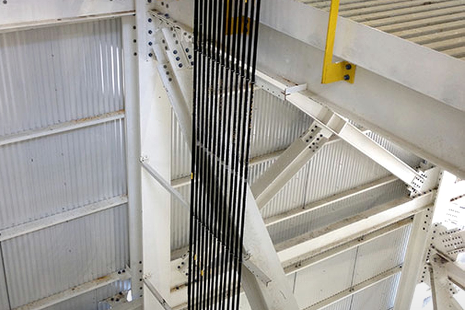 FRP ladder and safety access components in an industrial facility