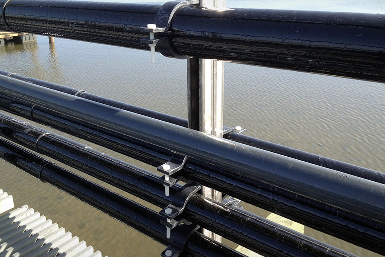 Pipe and cable-tray support hardware for FRP and conduit systems