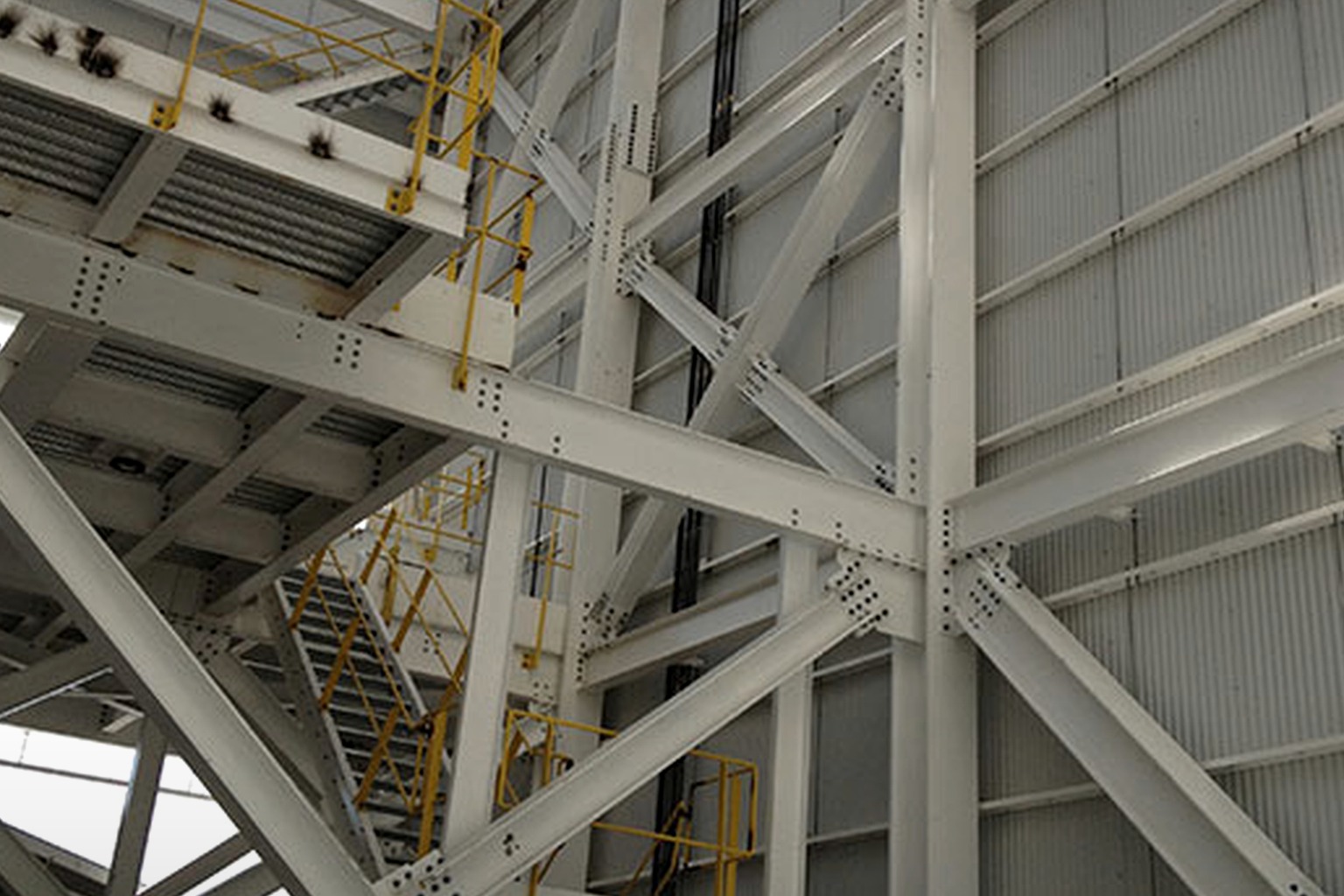 FRP stair and walkway accessory components in an industrial structure